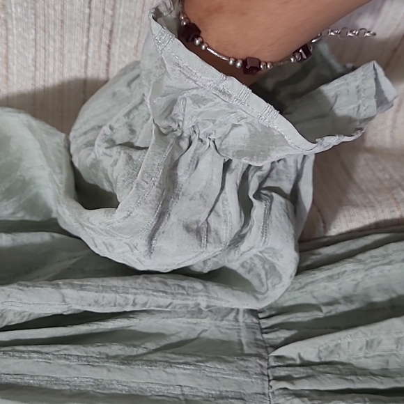 AURA midi dress green color size large - Picture 4 of 15